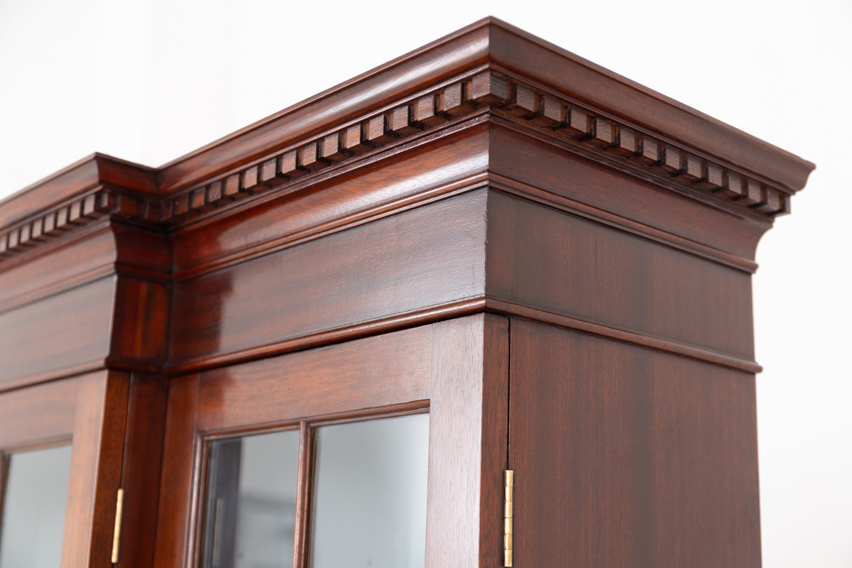 Georgian Revival Mahogany Breakfront Bookcase