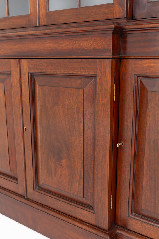 Georgian Revival Mahogany Breakfront Bookcase