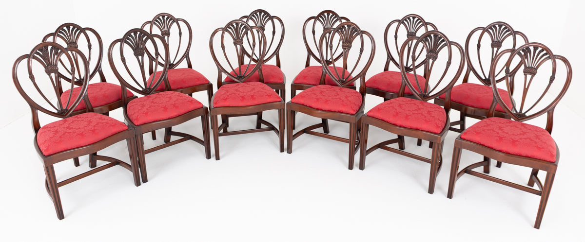 A superb Set of Twelve Mahogany Prince of Wales style Dining Chairs,