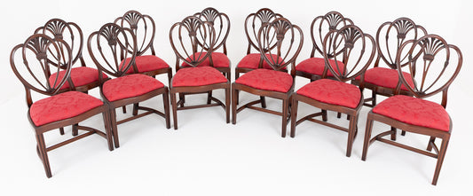 A superb Set of Twelve Mahogany Prince of Wales style Dining Chairs,