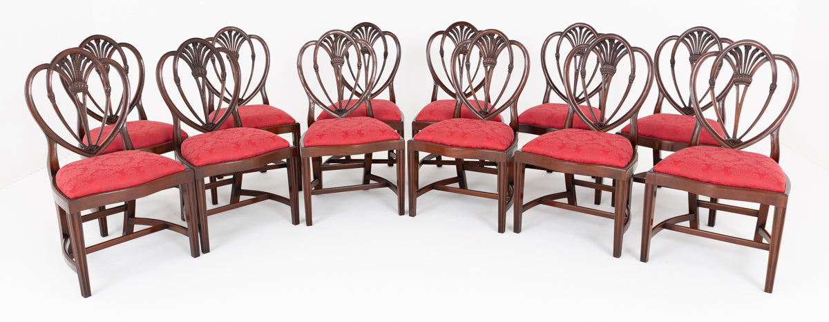 A superb Set of Twelve Mahogany Prince of Wales style Dining Chairs,
