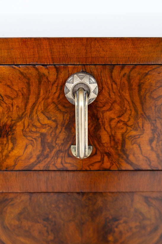 Art Deco Walnut Bedside Cabinet