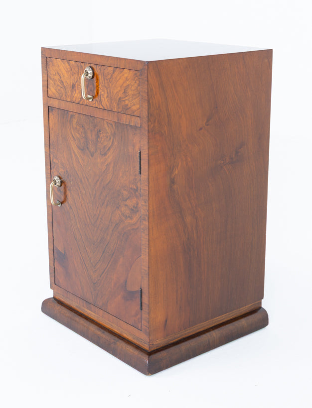 Art Deco Walnut Bedside Cabinet