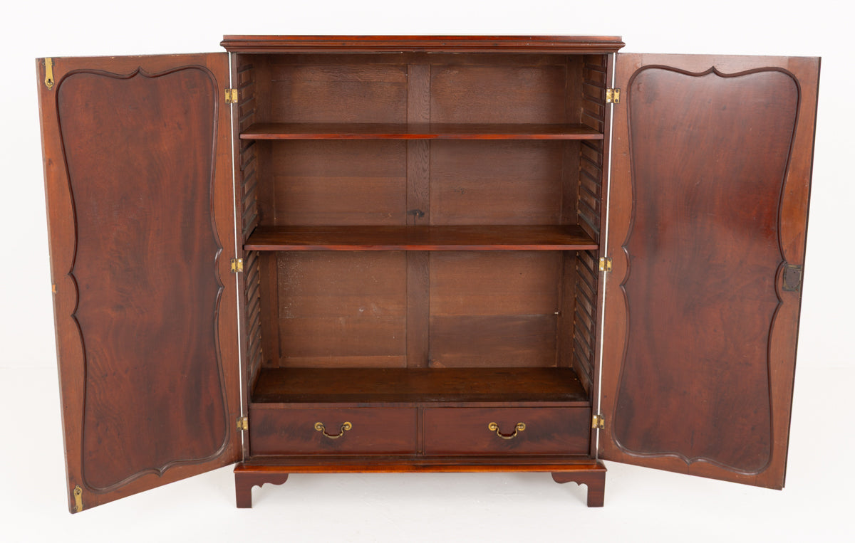 Georgian Mahogany 2 Door Hall Cabinet