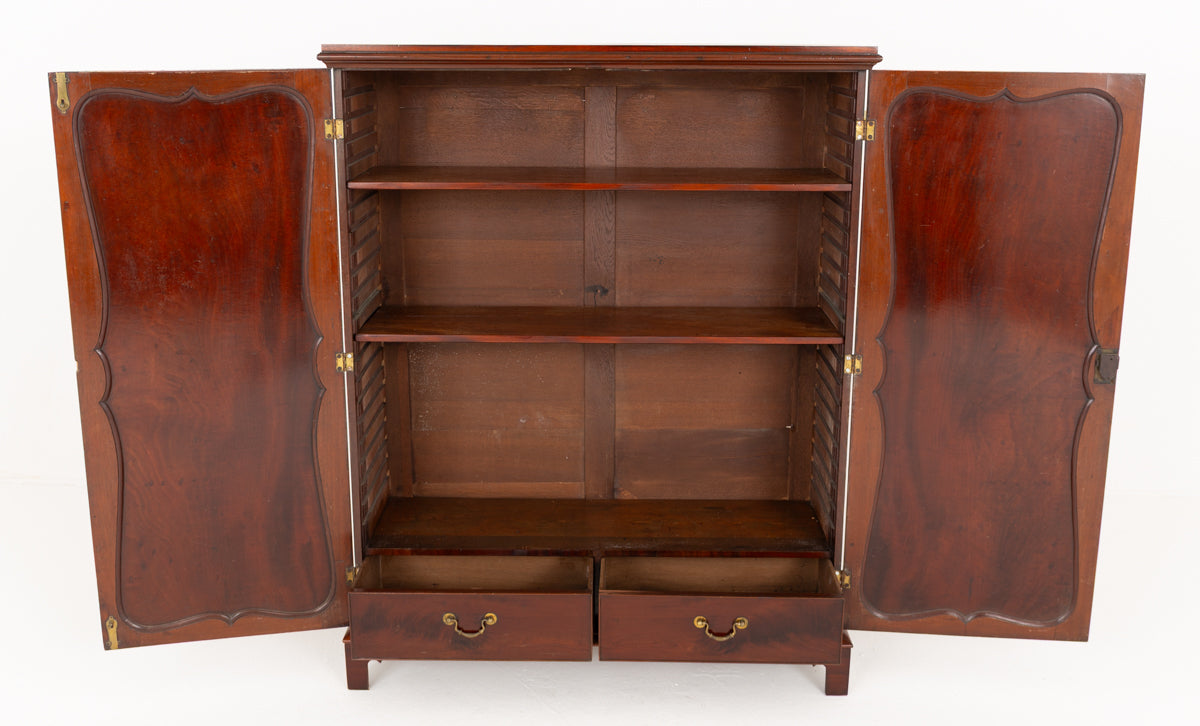 Georgian Mahogany 2 Door Hall Cabinet
