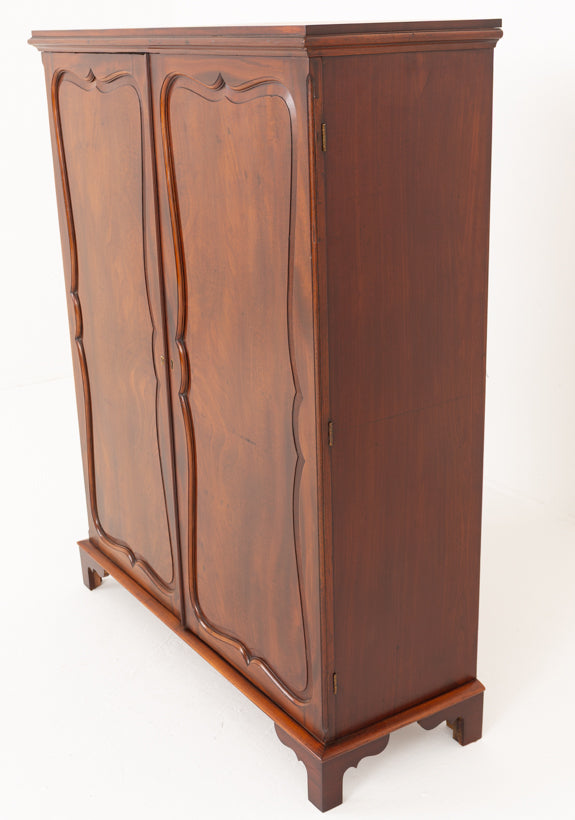 Georgian Mahogany 2 Door Hall Cabinet
