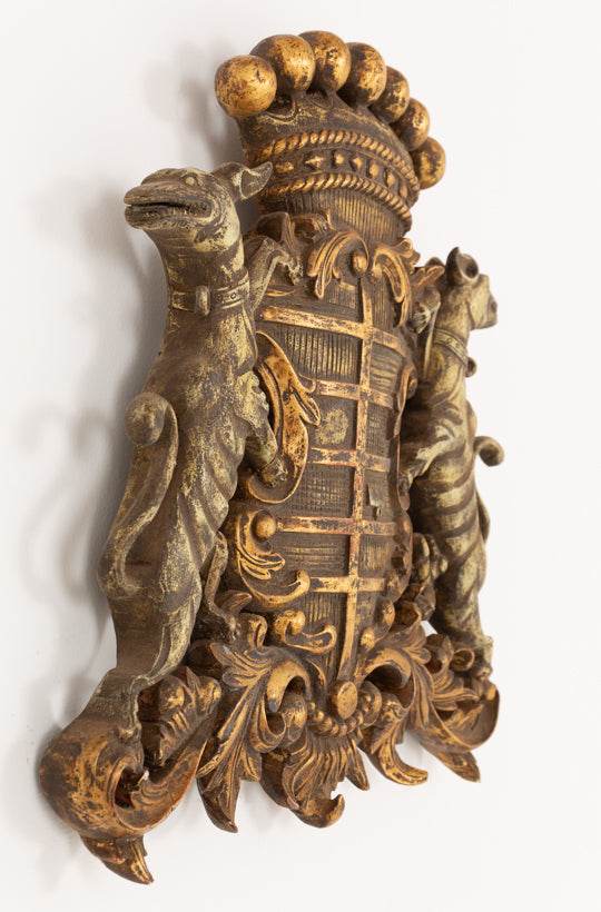 Carved Hardwood Memorial Shield