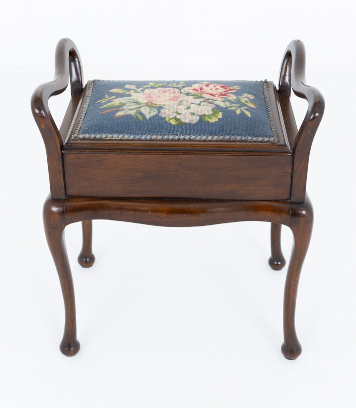 Edwardian Mahogany Piano Stool