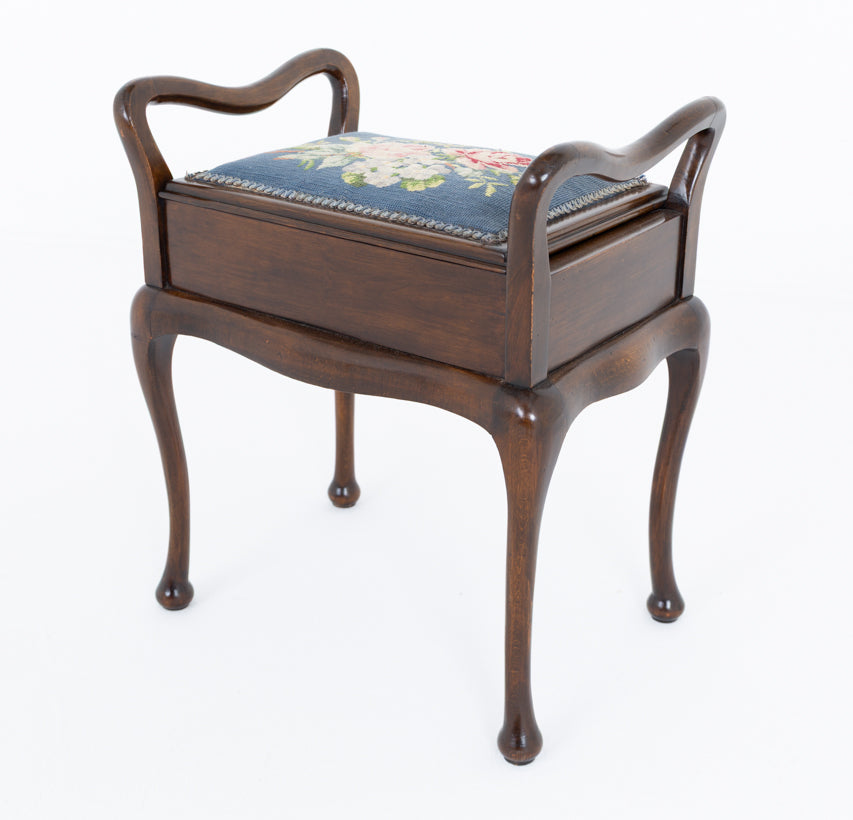 Edwardian Mahogany Piano Stool