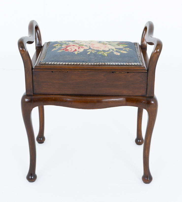 Edwardian Mahogany Piano Stool