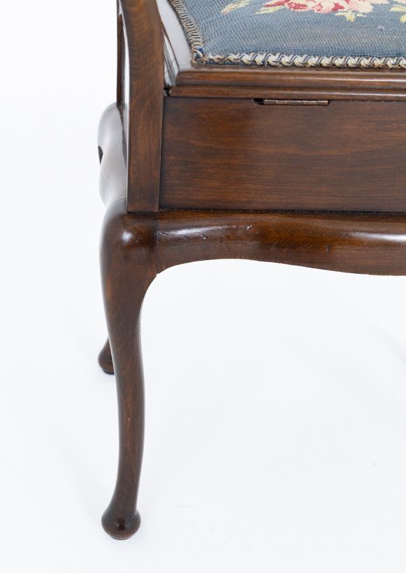 Edwardian Mahogany Piano Stool