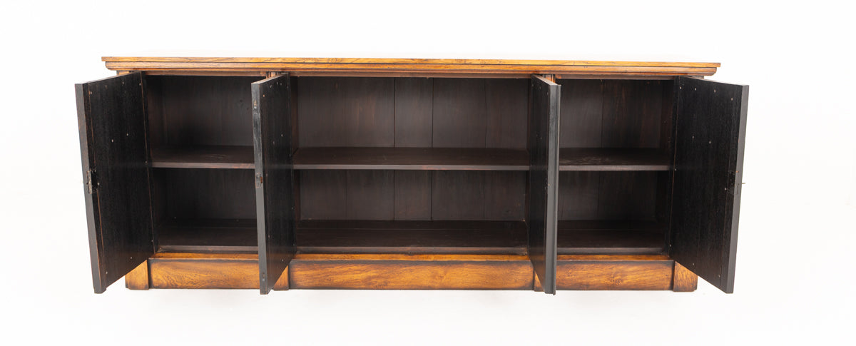 Superb Oak Side Cabinet with Gothic Elements