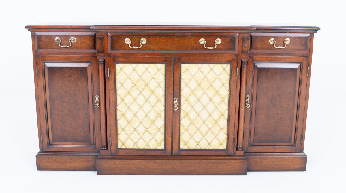 Georgian Revival Walnut Breakfront Sideboard