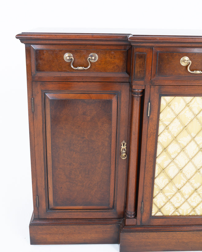 Georgian Revival Walnut Breakfront Sideboard