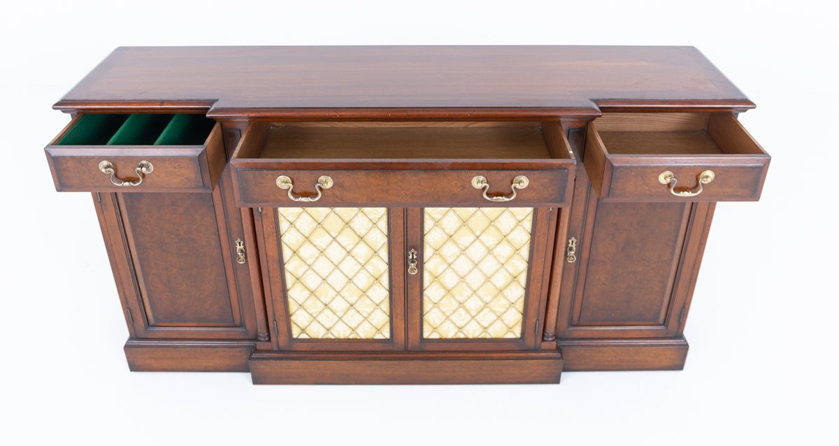 Georgian Revival Walnut Breakfront Sideboard