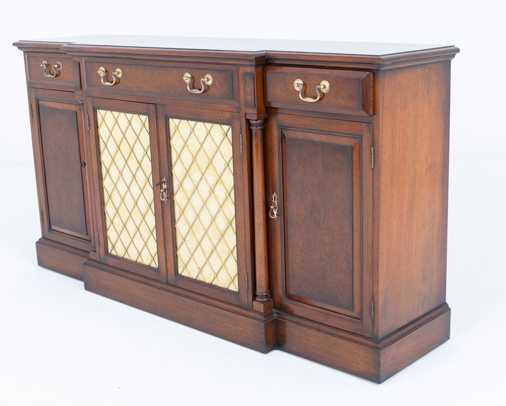 Georgian Revival Walnut Breakfront Sideboard