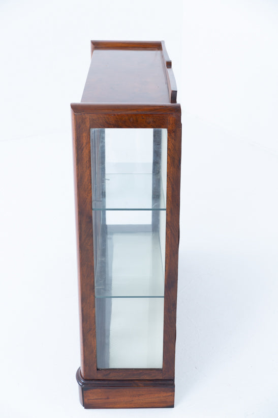 Stylish Art Deco Walnut Display Cabinet