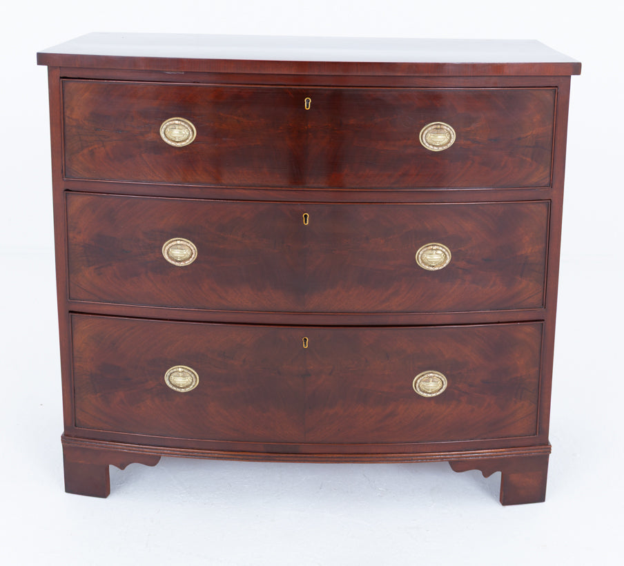 Regency Mahogany Bow Chest of Drawers