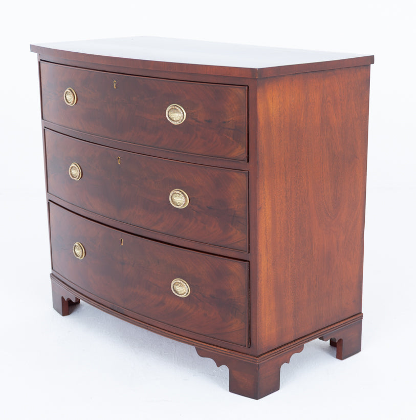 Regency Mahogany Bow Chest of Drawers