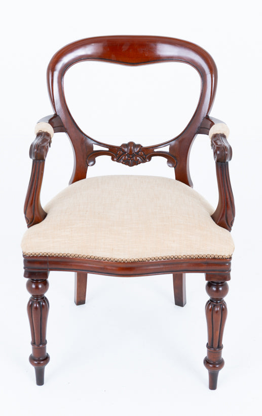 Set of 8 Victorian Style Mahogany Dining Chairs