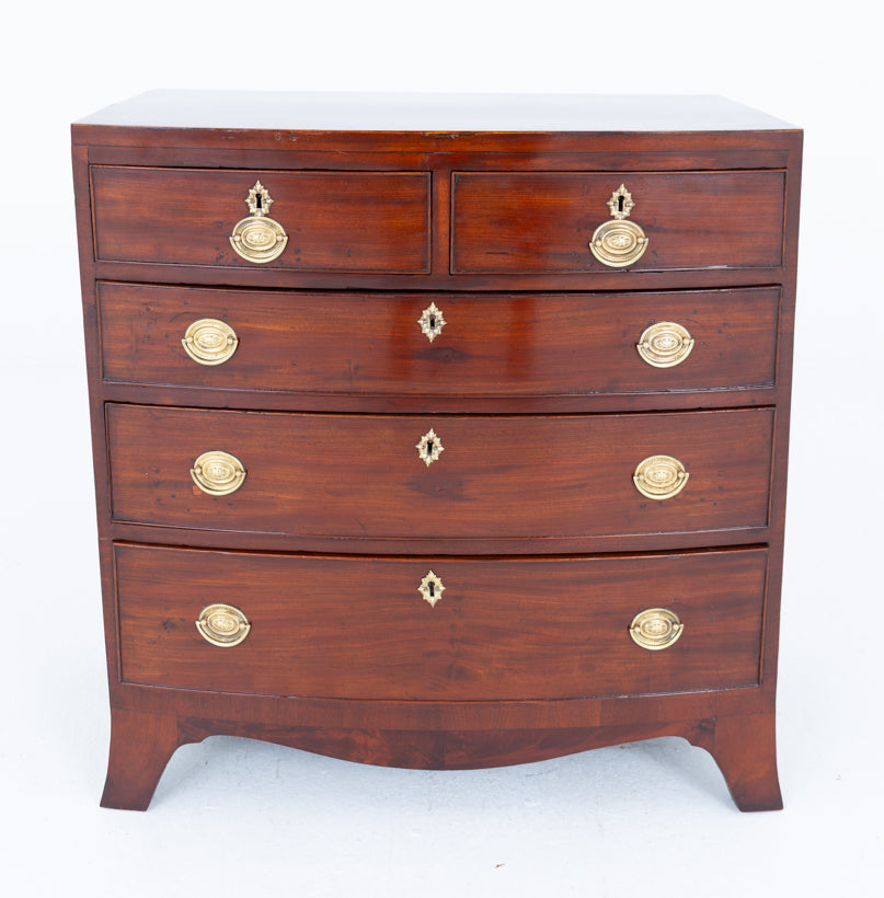 Regency Mahogany Bow Chest of Drawers