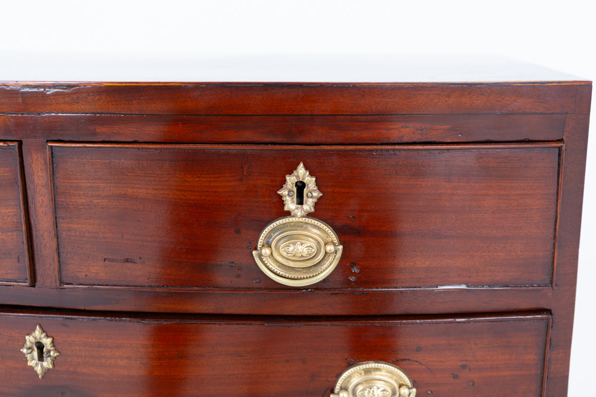 Regency Mahogany Bow Chest of Drawers