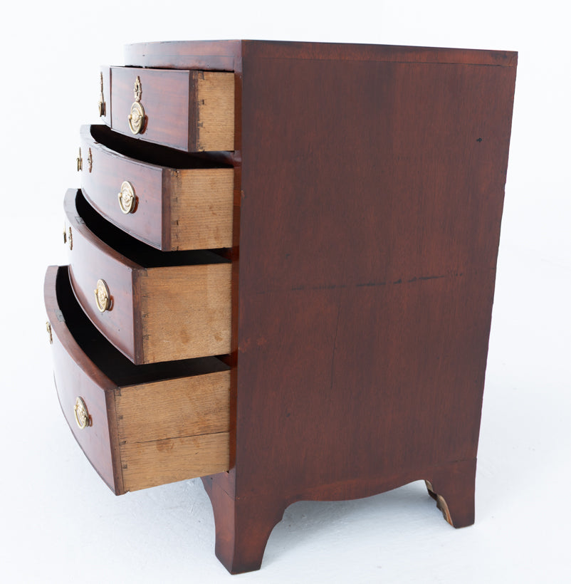 Regency Mahogany Bow Chest of Drawers