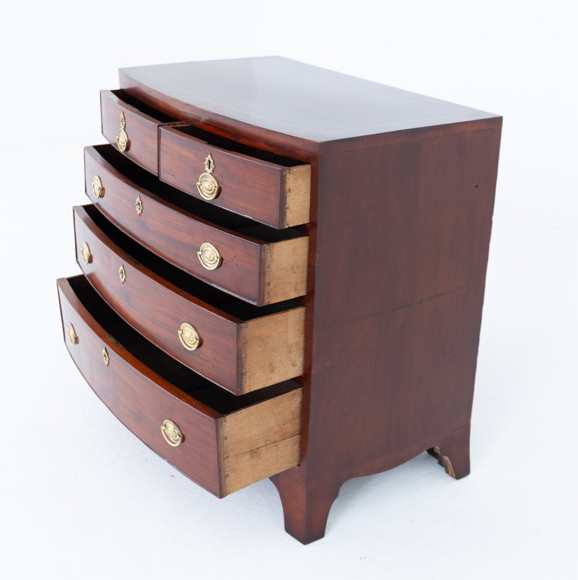 Regency Mahogany Bow Chest of Drawers