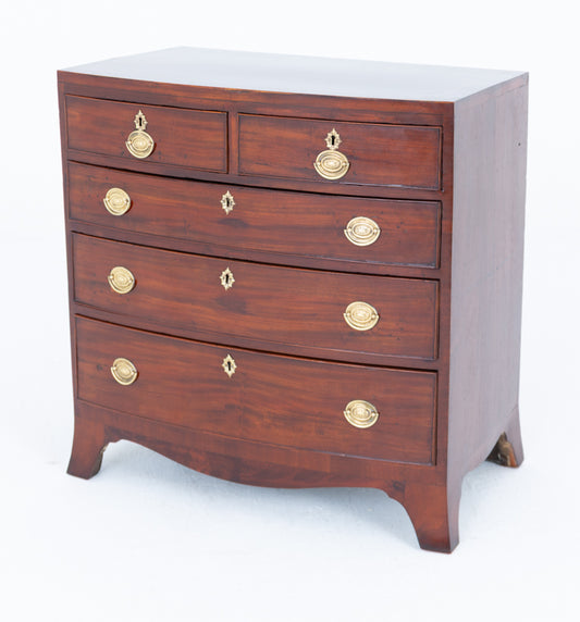 Regency Mahogany Bow Chest of Drawers