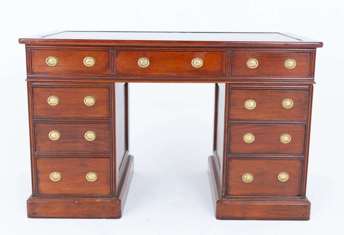 Victorian Mahogany Twin Pedestal Desk