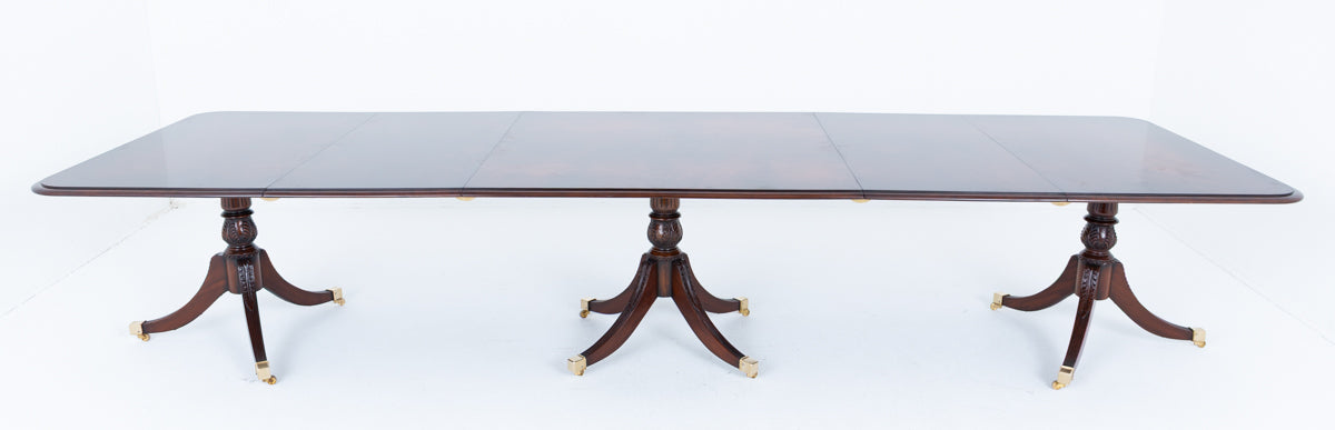 Mahogany Regency Revival Dining Table