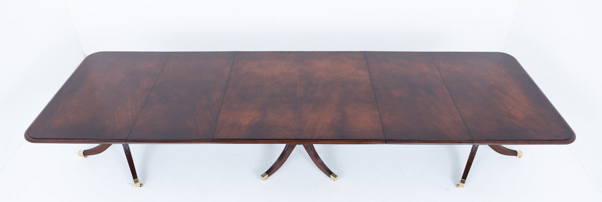 Mahogany Regency Revival Dining Table