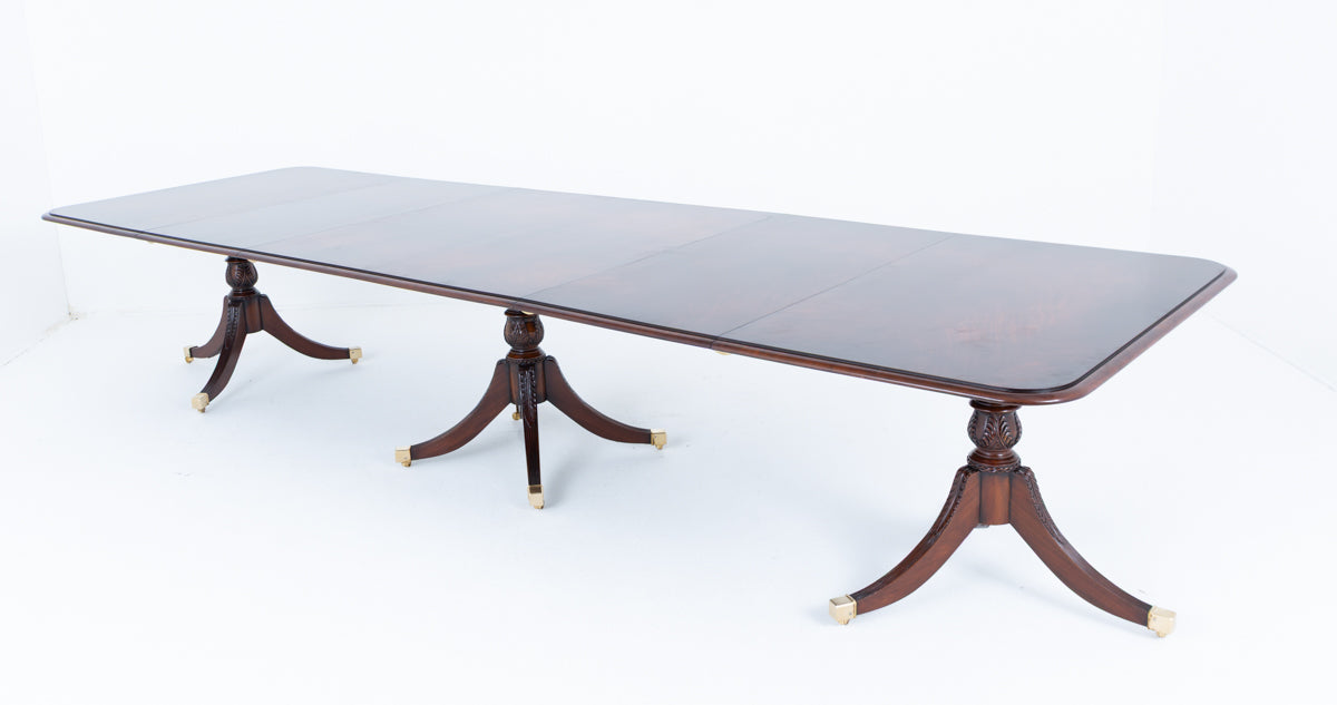Mahogany Regency Revival Dining Table