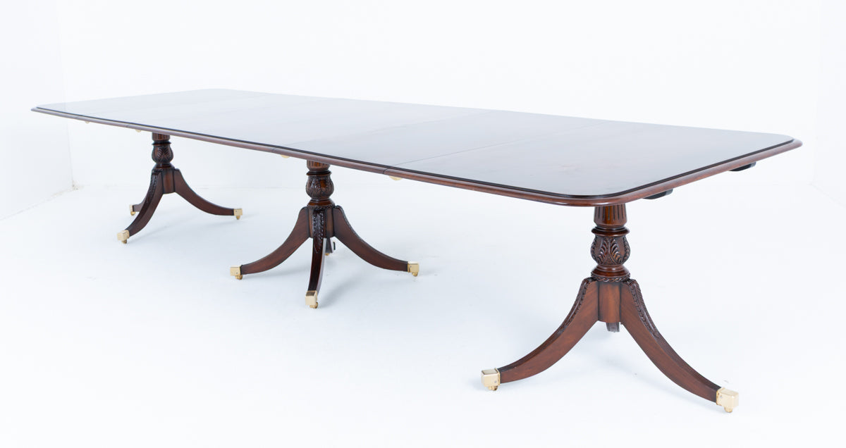 Mahogany Regency Revival Dining Table