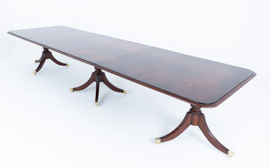 Mahogany Regency Revival Dining Table