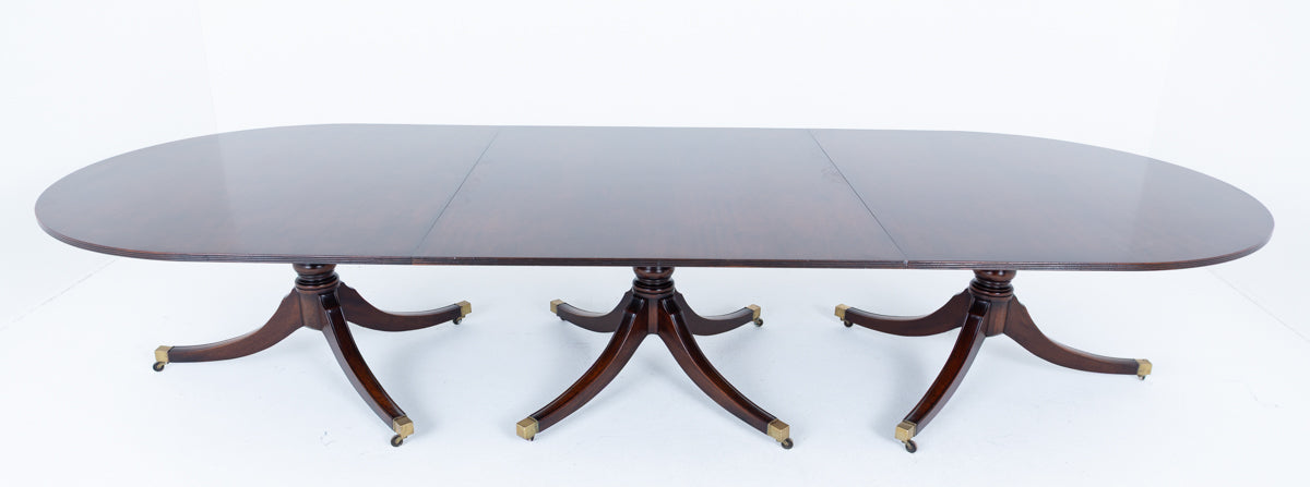 Impressive 20 - 22 Seat Regency Style Mahogany Dining Table
