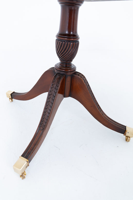 3 Pedestal Mahogany Regency Style Dining Table