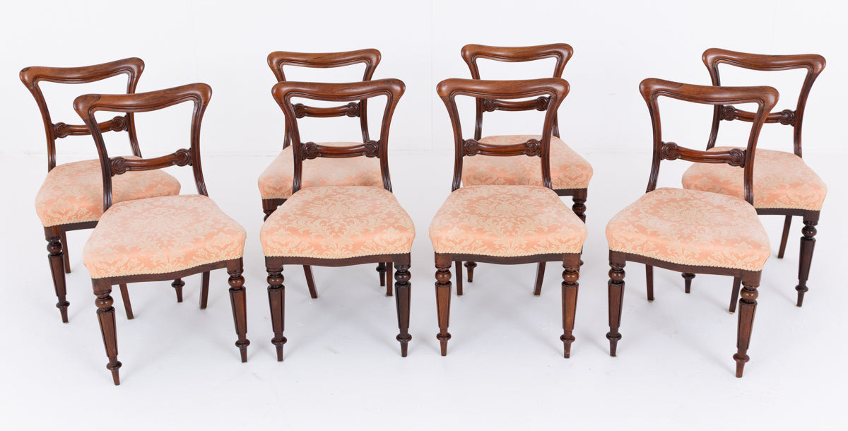Good Set of 8 William IV Mahogany Dining Chairs