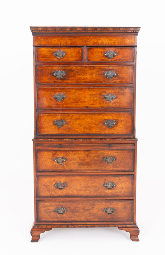 Figured Elm Chest on Chest