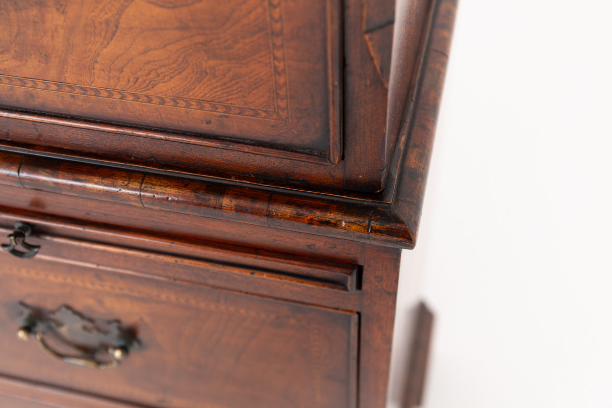 Figured Elm Chest on Chest