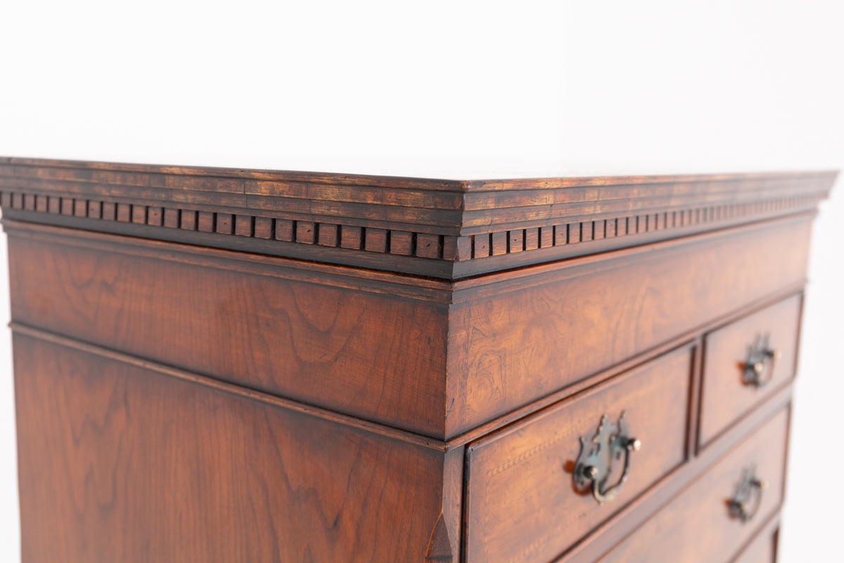 Figured Elm Chest on Chest