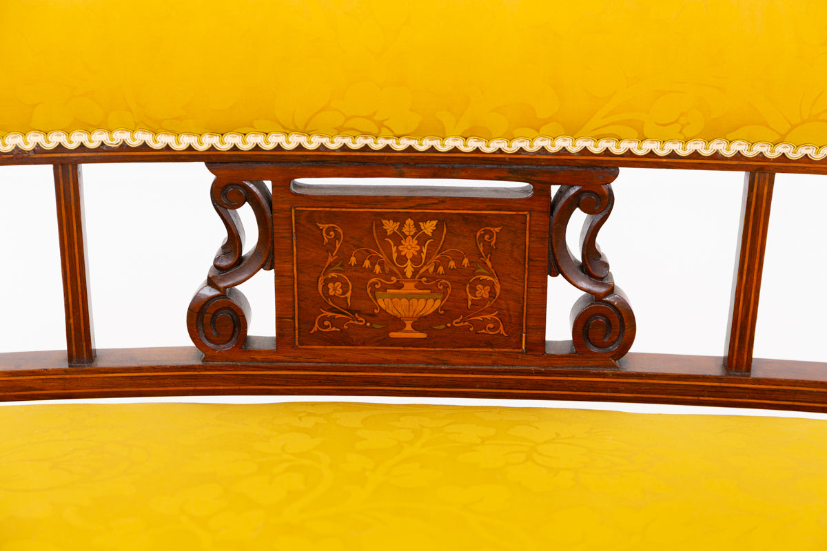 Elegant Rosewood Settee