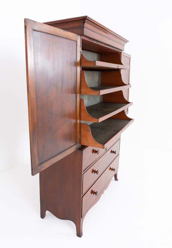 Regency Mahogany Linen Press