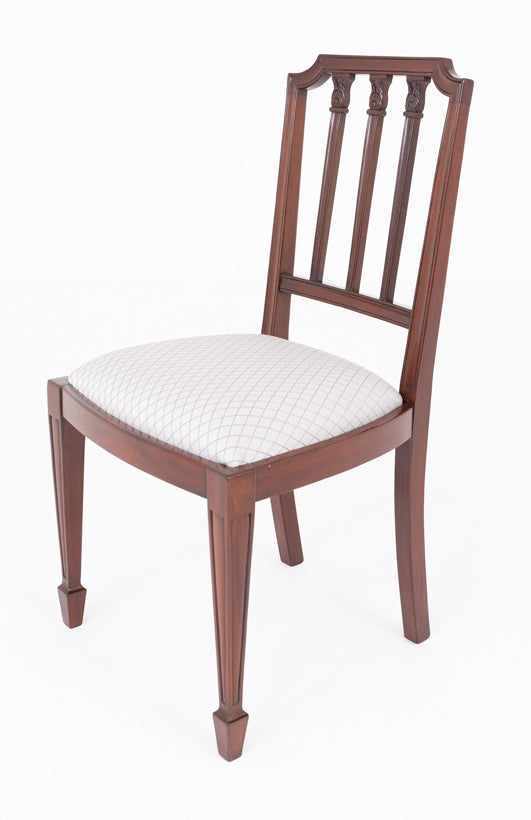 Set of 10 (8+2) Mahogany Hepplewhite Style Dining Chairs