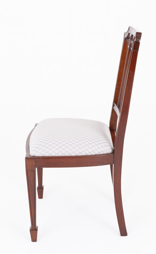 Set of 10 (8+2) Mahogany Hepplewhite Style Dining Chairs