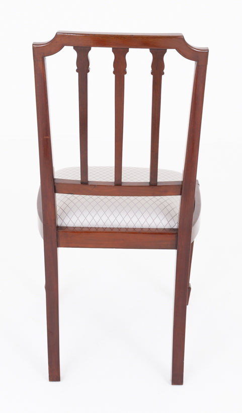 Set of 10 (8+2) Mahogany Hepplewhite Style Dining Chairs