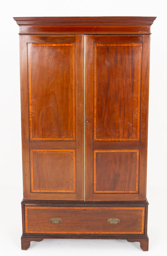 Sheraton Revival Mahogany 2 Door Wardrobe