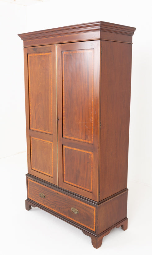 Sheraton Revival Mahogany 2 Door Wardrobe