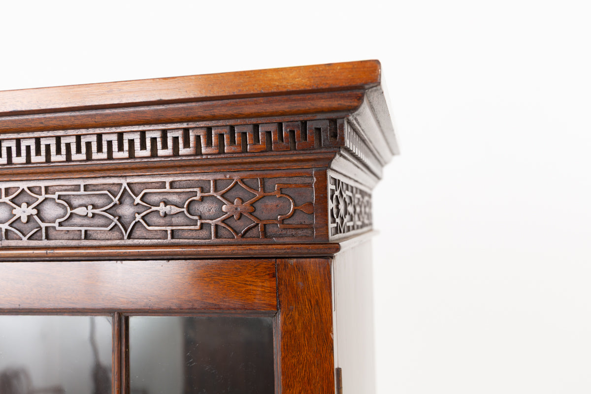 Mahogany Chippendale Style Glazed Bookcase
