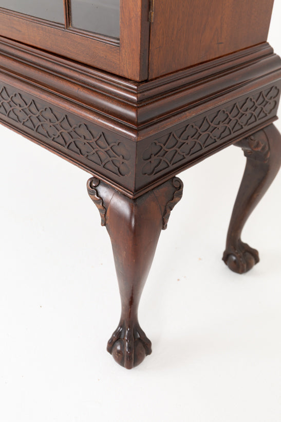 Mahogany Chippendale Style Glazed Bookcase